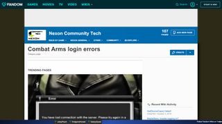 
                            10. Category:Combat Arms login errors | Nexon CommunityTech Wiki ...
