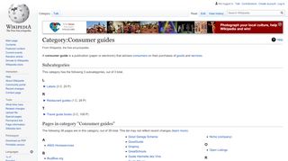 
                            4. Category:Consumer guides - Wikipedia