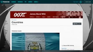 
                            7. Category:Countries | James Bond Wiki | FANDOM powered by Wikia