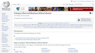 
                            10. Category:Harvard Business School alumni - Wikipedia