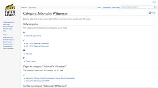 
                            7. Category:Jehovah's Witnesses - FaithLeaks Wiki