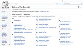 
                            12. Category:The Essential - Wikipedia