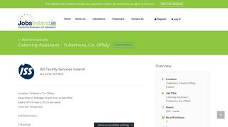 
                            10. Catering Assistant - Tullamore, Co. Offaly Paid Position - Job Details ...