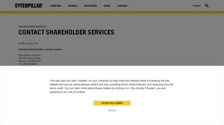 
                            13. Caterpillar | Contact Shareholder Services