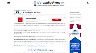 
                            6. Cathay Pacific Airlines Application, Jobs & Careers Online