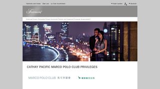 
                            7. Cathay Pacific MarcoPolo Club Privileges - Fairmont Hotels