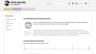 
                            7. catz finefood bei futtertester.de | Pets Nature Online-Shop