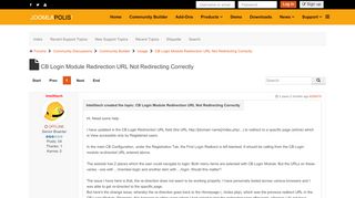 
                            2. CB Login Module Redirection URL Not Redirecting Correctly ...