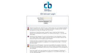 
                            2. CB Vervoer Login