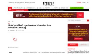 
                            12. CBA Capital backs professional education firm Imarticus Learning ...