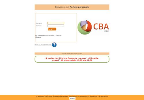 
                            6. CBA Informatica - LOGIN - portale Personale