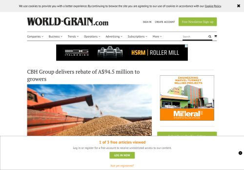 
                            12. CBH Group delivers rebate of A$94.5 million to growers | 2018-09-28 ...