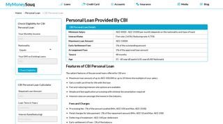 
                            11. CBI Bank Personal Loan In uae - Interest rates, Eligibility