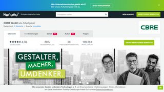 
                            6. CBRE als Arbeitgeber: Gehalt, Karriere, Benefits | kununu