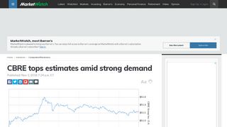 
                            4. CBRE tops estimates amid strong demand - MarketWatch