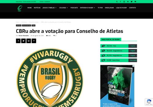 
                            3. CBRu | Portal do Rugby