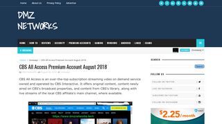 
                            8. CBS All Access Premium Account August 2018 - DMZ Networks