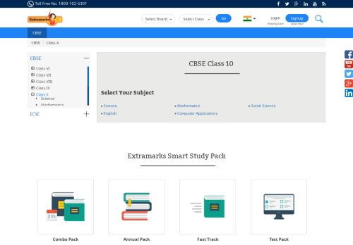 
                            6. CBSE Class 10 - All Subjects Online Study Material From Extramarks