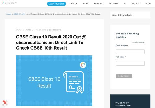 
                            11. CBSE Class 10 Result | CBSE Exam Result is Expected to Release in ...