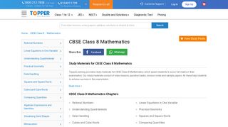 
                            11. CBSE Class 8 Mathematics Solutions - Online Study Material ...