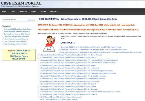 
                            5. CBSE PORTAL : Online Community for CBSE, ICSE Board Exams ...