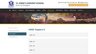
                            6. CBSE Toppers X - St. Anne's Convent School | Sector 32, Chandigarh