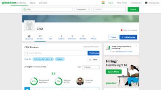 
                            6. CBSI Reviews | Glassdoor.co.in