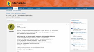 
                            3. C/C++ || SQL-Datenbank verbinden | tutorials.de