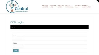 
                            13. CCB Login - Central Presbyterian Church