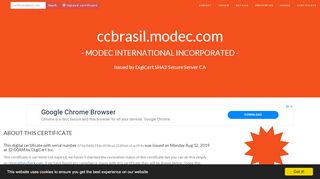 
                            9. ccbrasil.modec.com by MODEC International Incorporated certificate ...