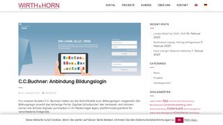 
                            11. C.C.Buchner: Anbindung Bildungslogin - Wirth & Horn ...