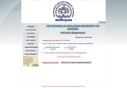 
                            7. CCC-Exam - Maharaja Sayajirao University of Baroda