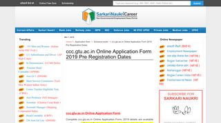 
                            9. ccc.gtu.ac.in Online Application Form 2019 Pre Registration Dates