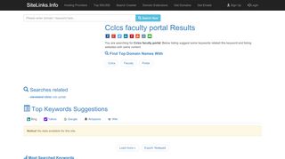 
                            12. Cclcs faculty portal Results For Websites Listing - SiteLinks.Info