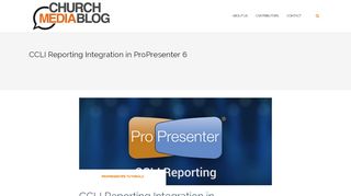 
                            12. CCLI Reporting Integration in ProPresenter 6 - Church Media Blog