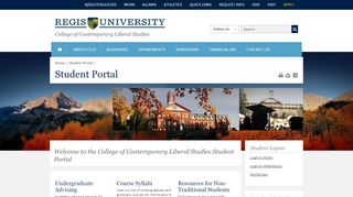 
                            4. CCLS Student Portal - Regis University