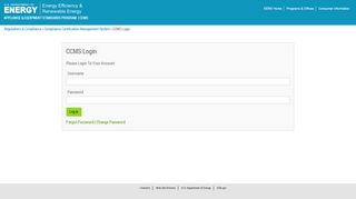 
                            6. CCMS Login - Regulations & Compliance - Department of Energy