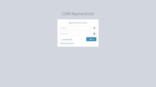 
                            12. CCMS Raymond Ltd | Log in