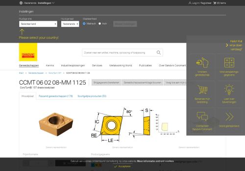 
                            13. CCMT 06 02 08-MM1125 - Sandvik Coromant