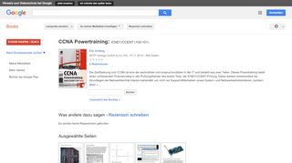 
                            11. CCNA Powertraining: ICND1/CCENT (100-101) - Google Books-Ergebnisseite