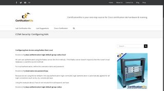 
                            12. CCNA Security: Configuring AAA – CertificationKits.com