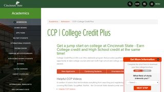 
                            7. CCP | College Credit Plus | Cincinnati State