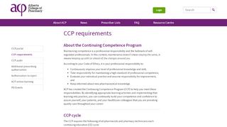 
                            12. CCP requirements | Alberta College of Pharmacy