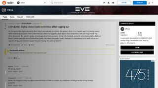 
                            1. CCPLEASE: Alpha Clone State restriction after logging out : Eve ...