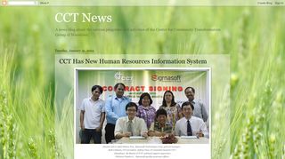 
                            4. CCT News: CCT Has New Human Resources Information System