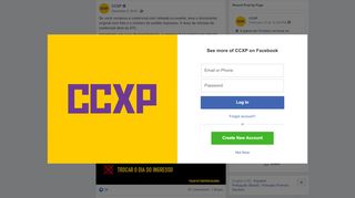 
                            9. CCXP - Se você comprou a credencial com retirada no... | Facebook