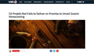 
                            9. CD Projekt Red Fails to Deliver on Promise to Unveil Gwent ...