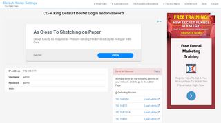 
                            3. CD-R King Default Router Login and Password - Clean CSS