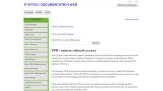 
                            8. CDAWindows / VPN - remote network access - it-portal - Chalmers