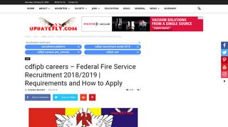 
                            12. cdfipb careers - Federal Fire Service Recruitment 2018/2019 - Updatefly